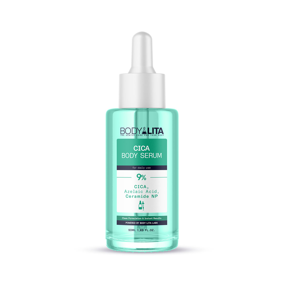 BodyLita Cica 9% Active Serum Body Serum with Centella Asiatica & Azelaic Acid, Soothing Anti-Acne Treatment, 50ml