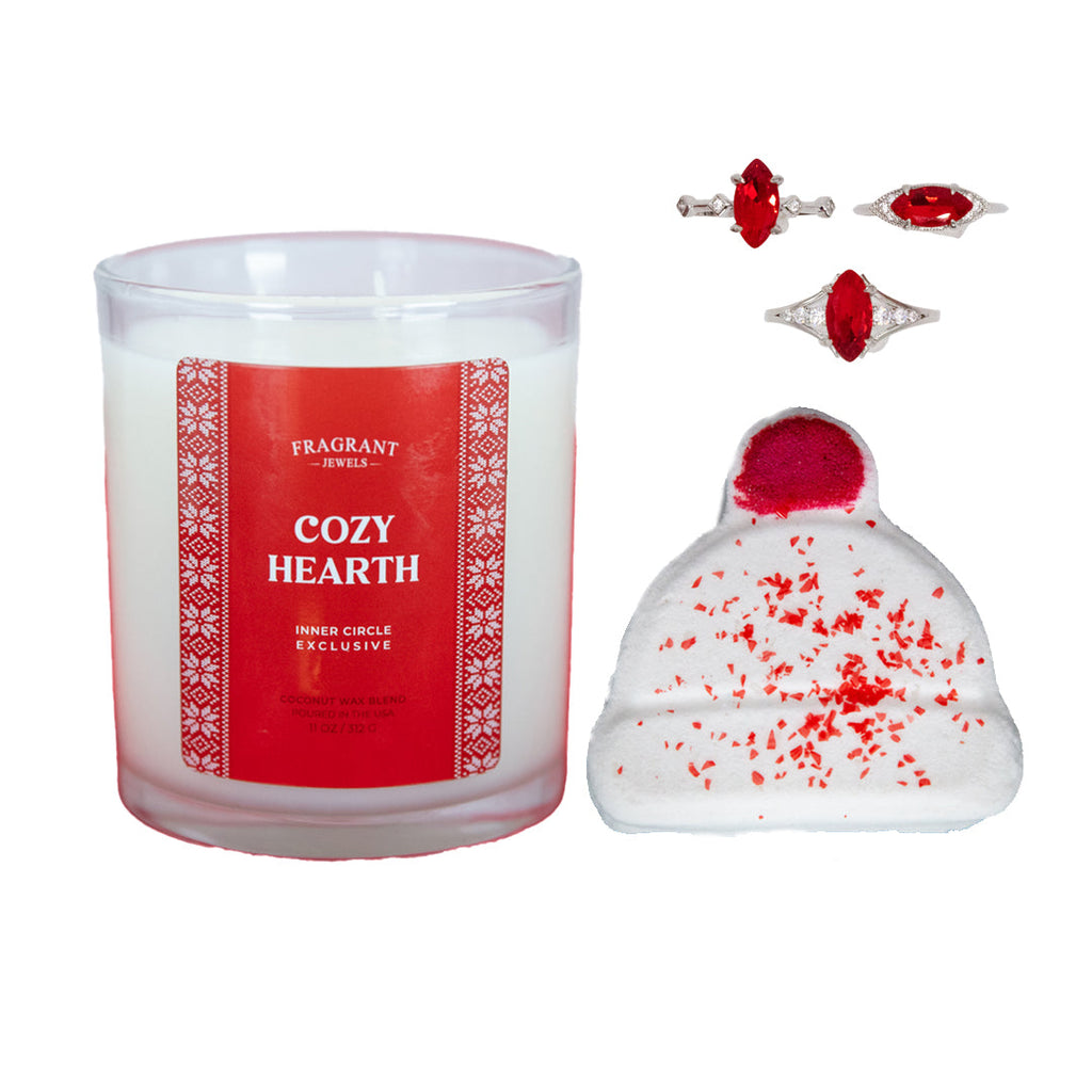 Cozy Hearth - Candle and Bath Bomb Set
