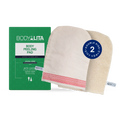 BodyLita Dual-Sided Bamboo & Silk Bath Loofah, Exfoliating & Smoothing Body Pouf